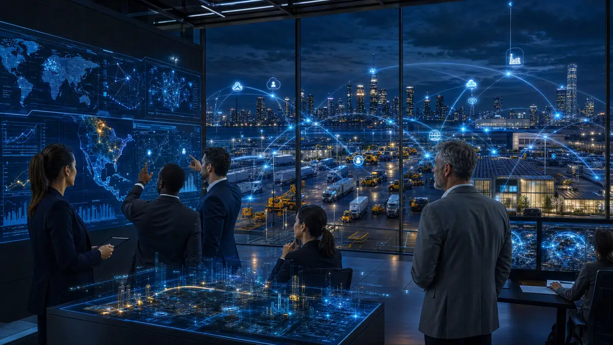 Enterprise leaders reviewing connected operations and digital transformation